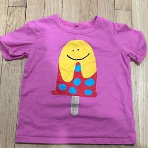 Stella McCartney Kids Pink Smiley Ice Cream Tee